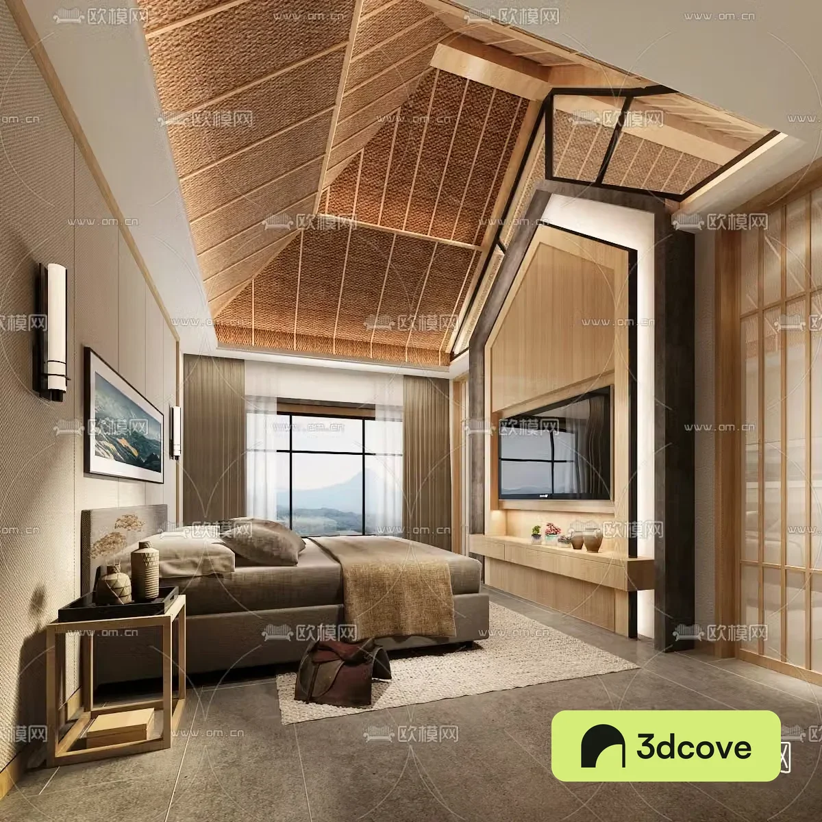 New Chinese style B&B guest room
