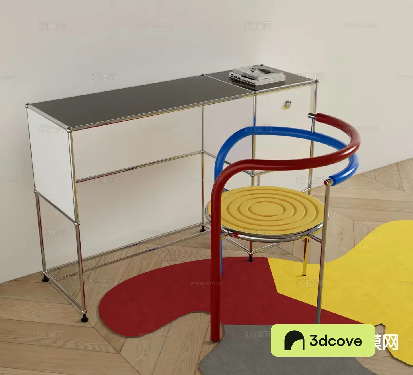Modern leisure chair metal desk chair stainless steel desk chair