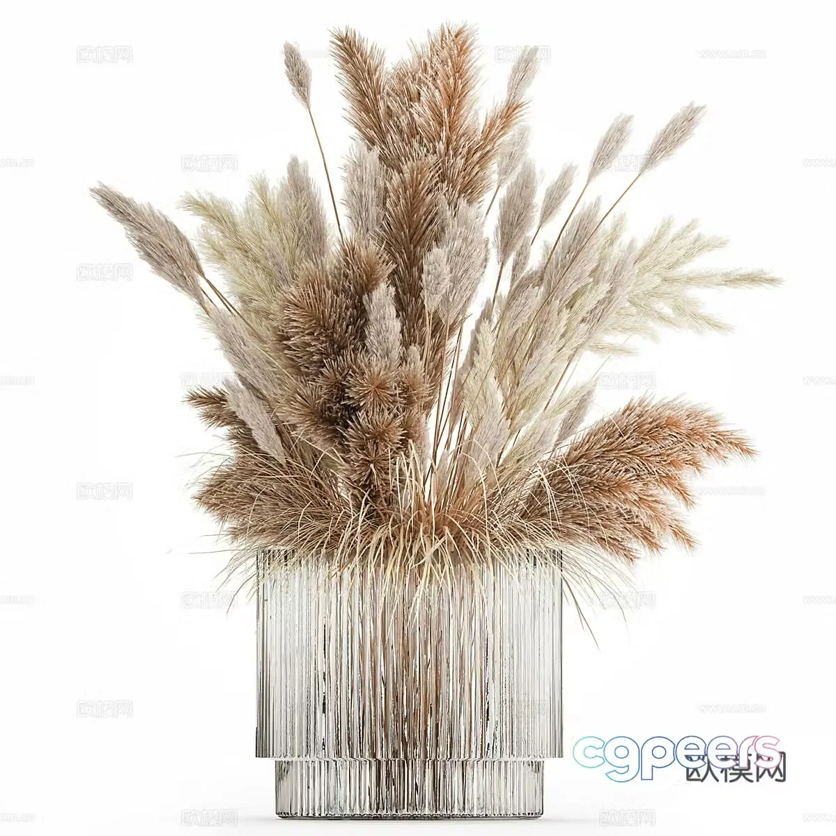 Modern vase flower art 3d model