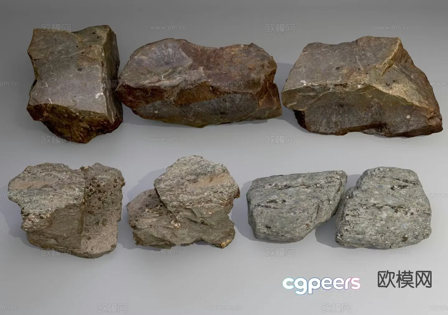 stone rock gravel landscape stone 3d model