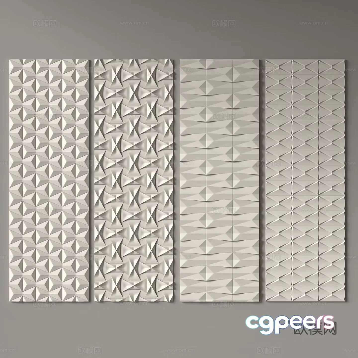 Three-dimensional wall panel 3d model