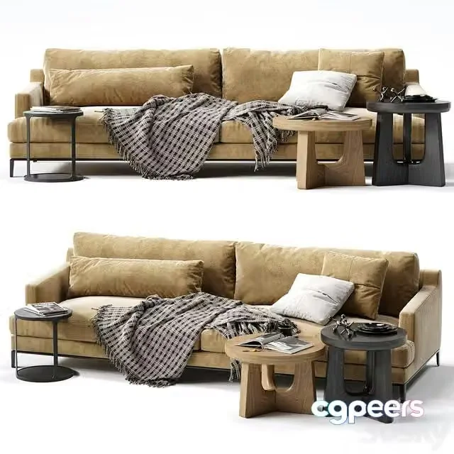 3ds Max Free – POLIFORM BELLPORT Sofa with coffee tables