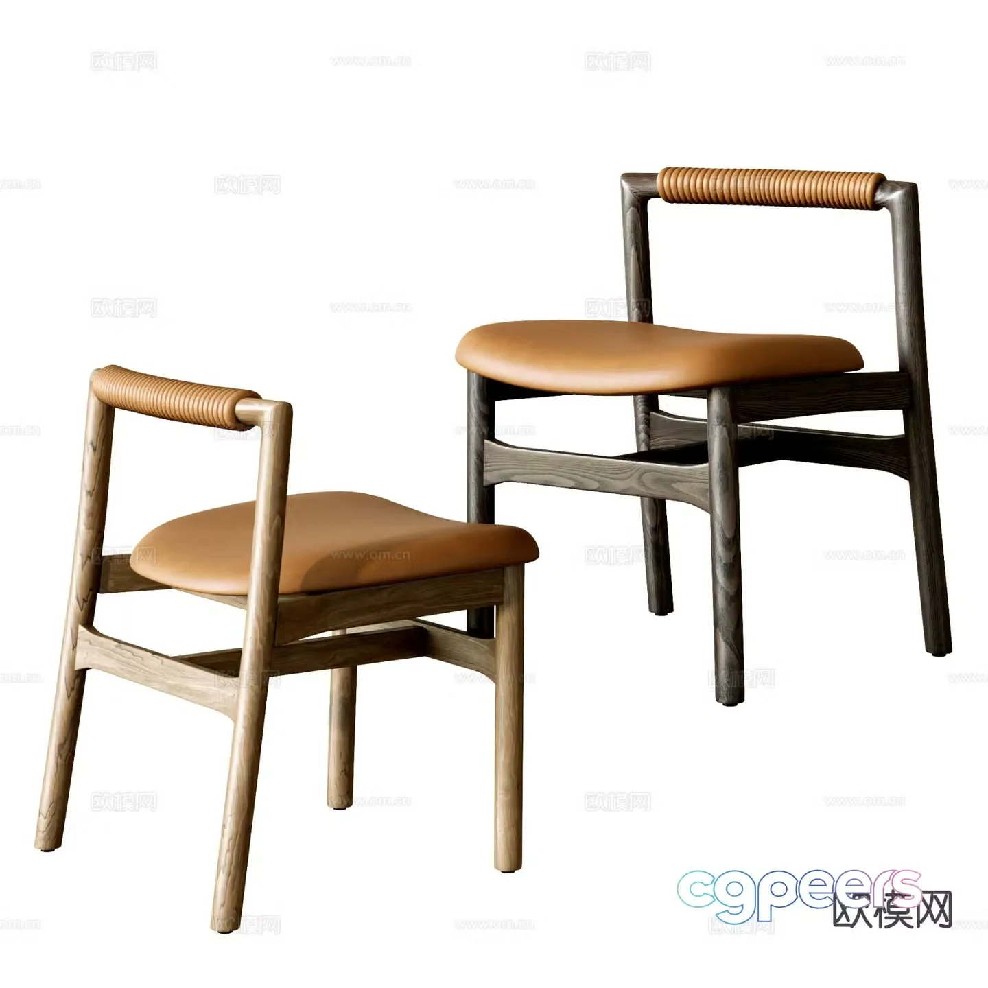 Nordic chair leisure chair 3d model