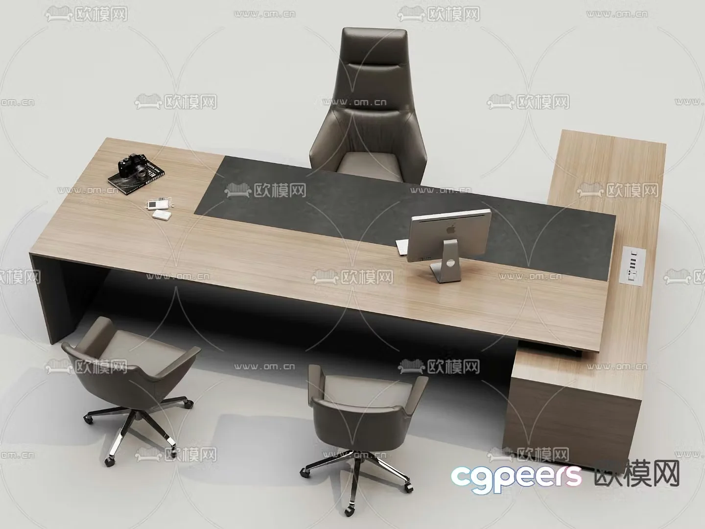 Desk desk desk boss desk 3d model