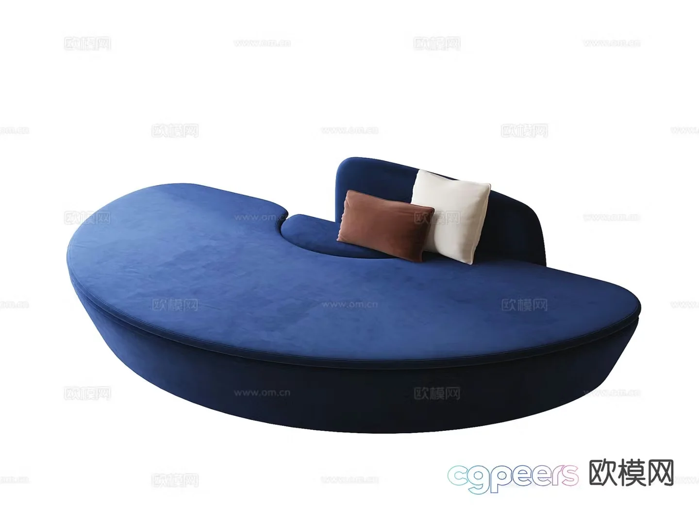 Modern special-shaped sofa semicircular sofa 3d model