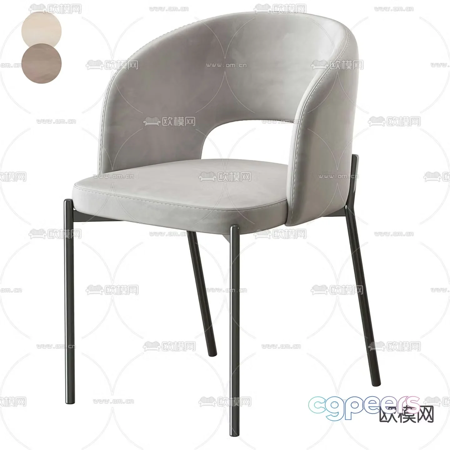 M-city chair dining chair 3d model