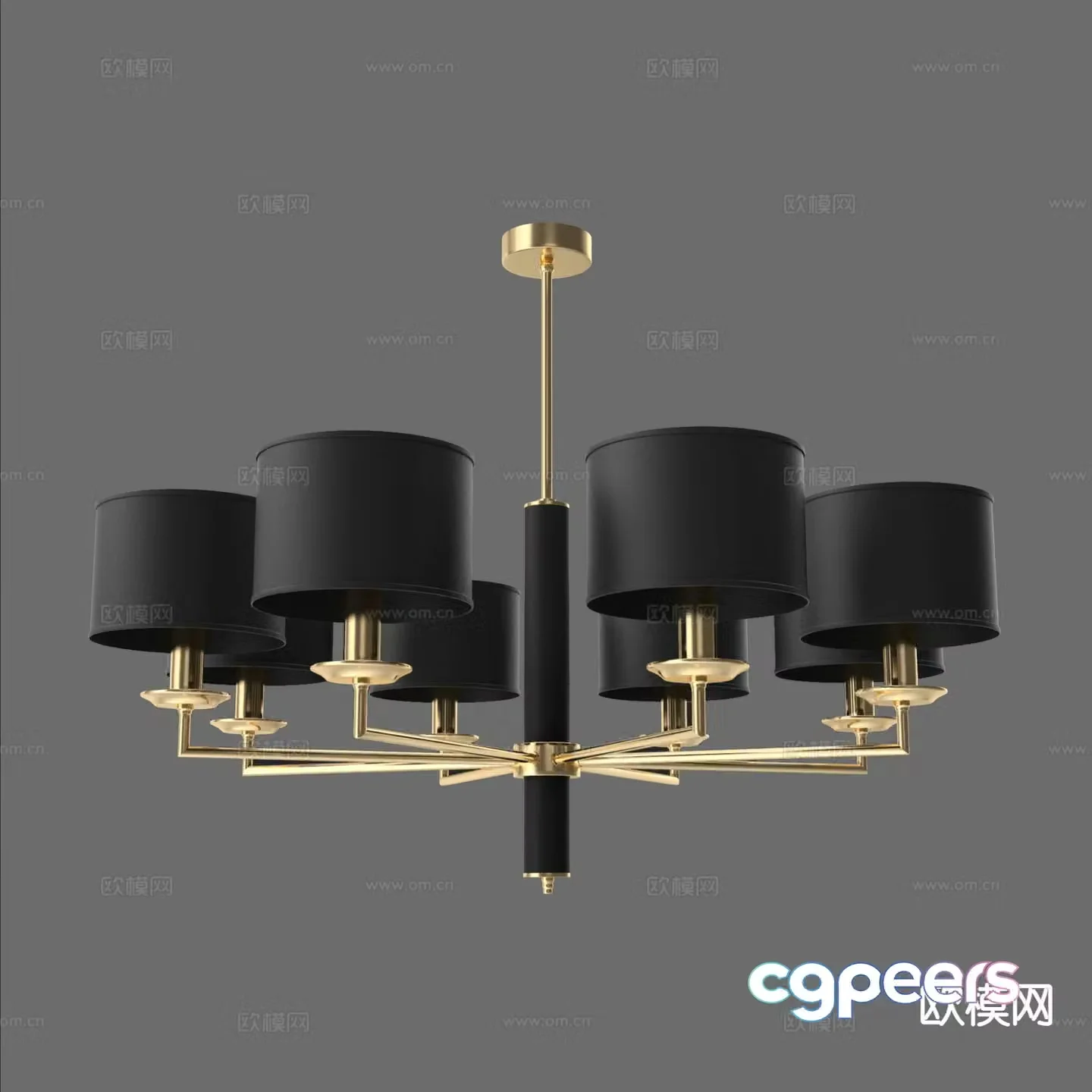 Light luxury chandelier art chandelier 3d model