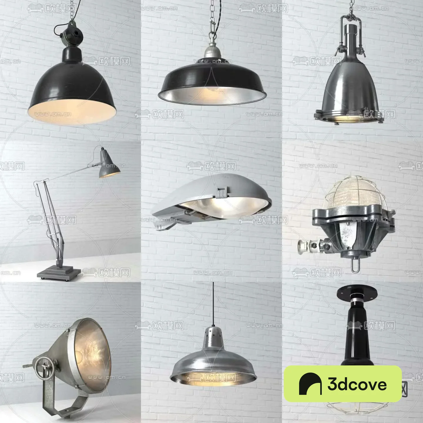 Industrial style chandelier wall lamp searchlight