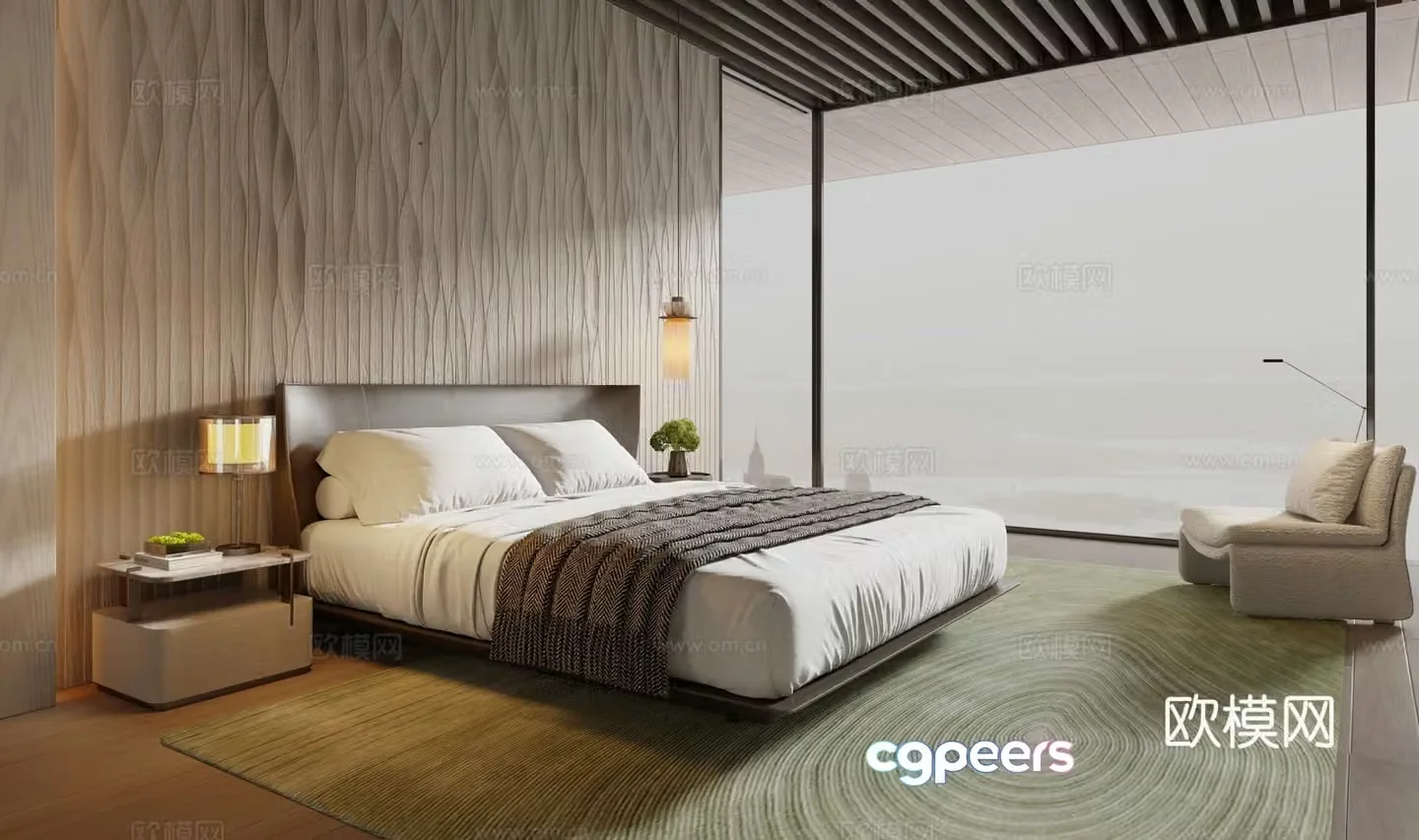Italian style bedroom master bedroom 3d model
