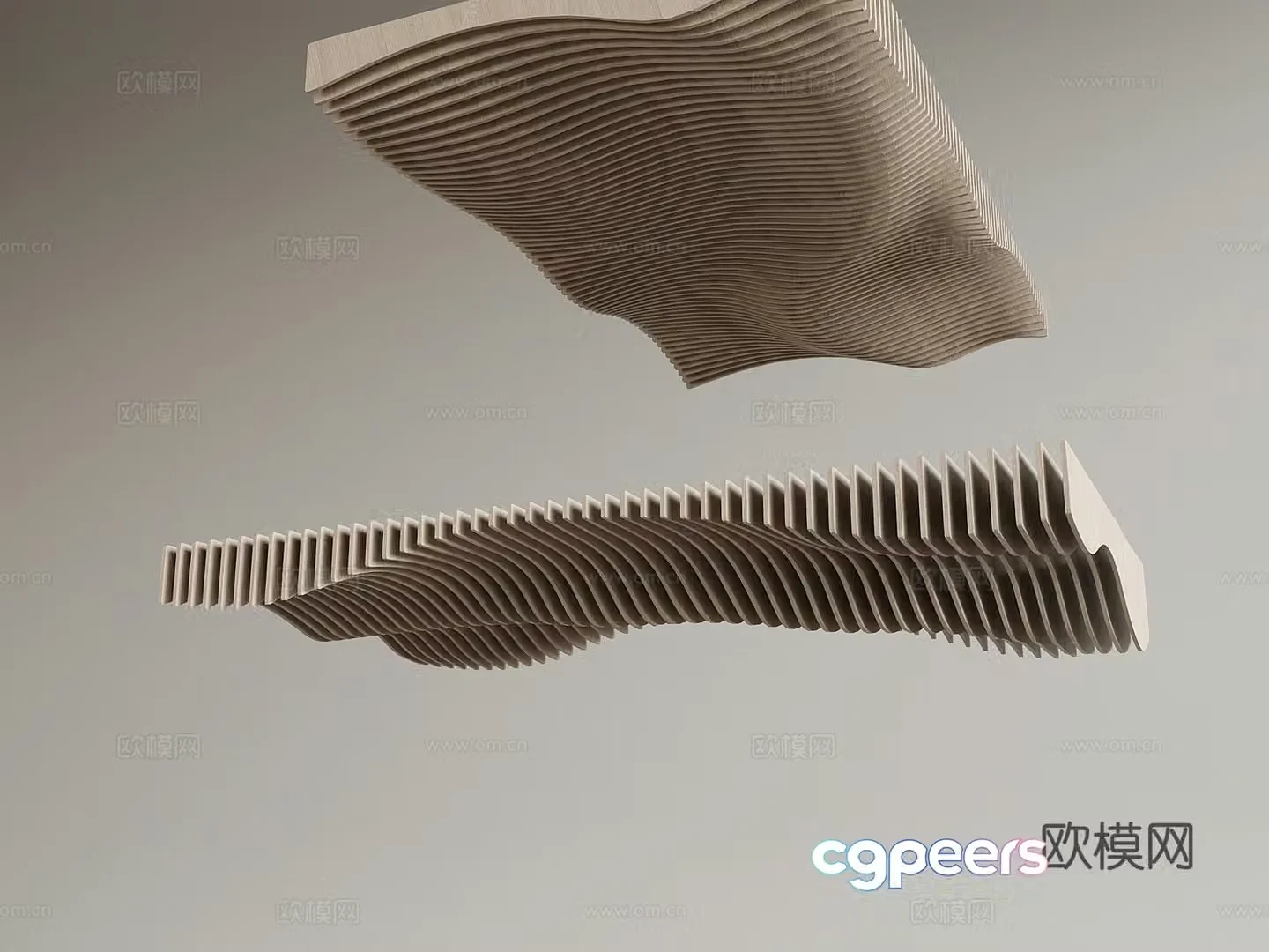 Special-shaped curved ceiling sliced â€‹â€‹ceiling 3D model
