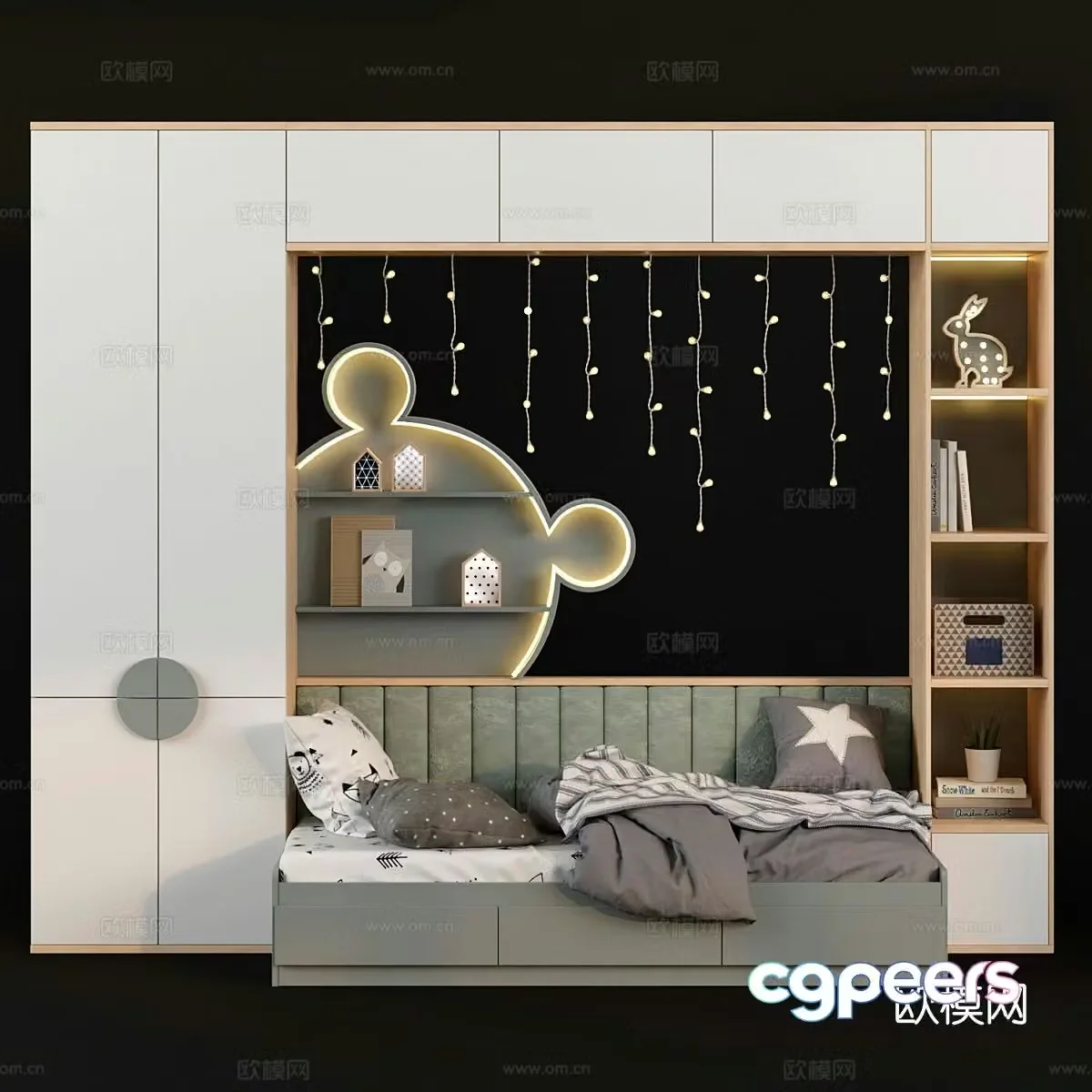 Modern children’s bed 3d model