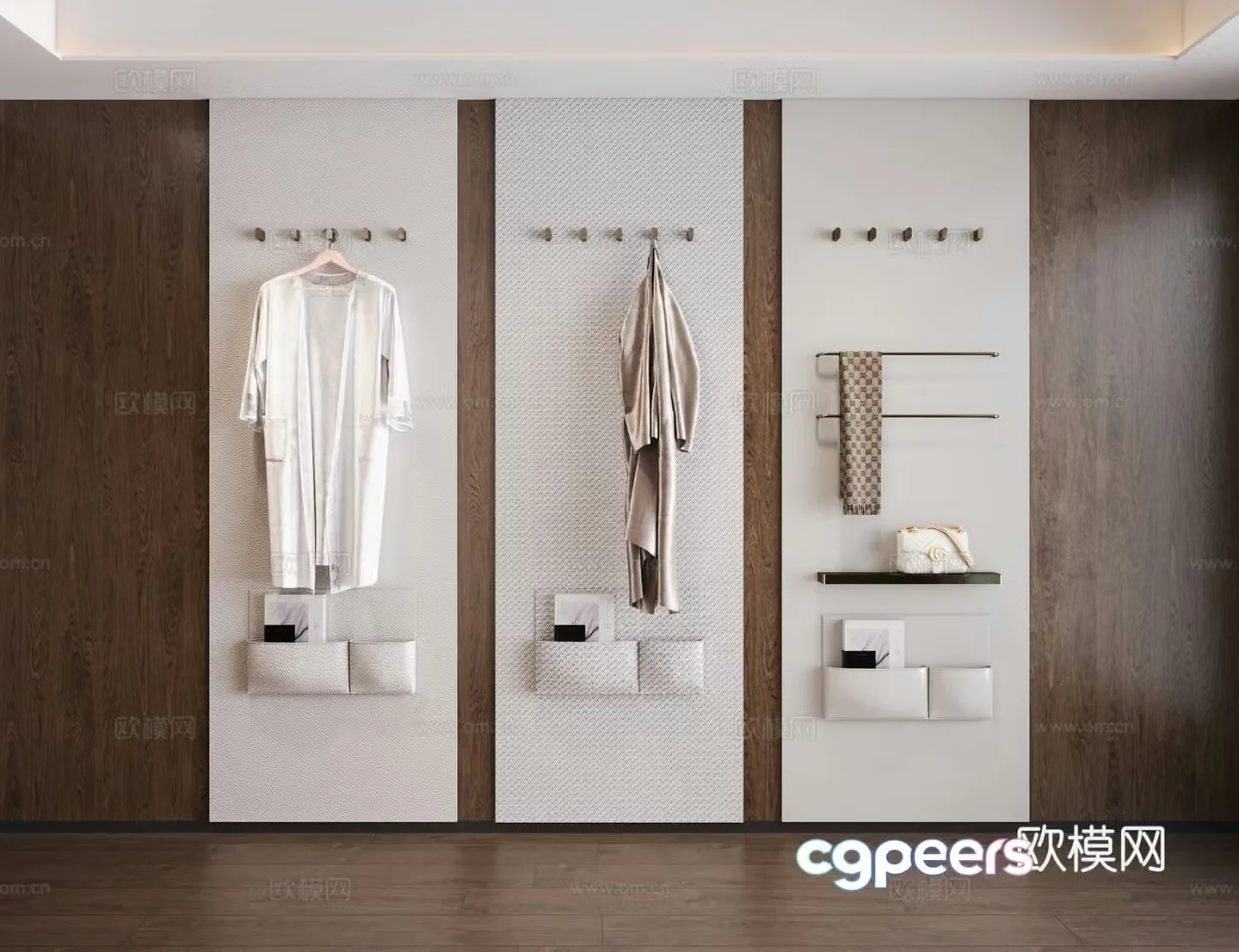 Clothes rack Clothes rack hook Pajamas leather 3D model