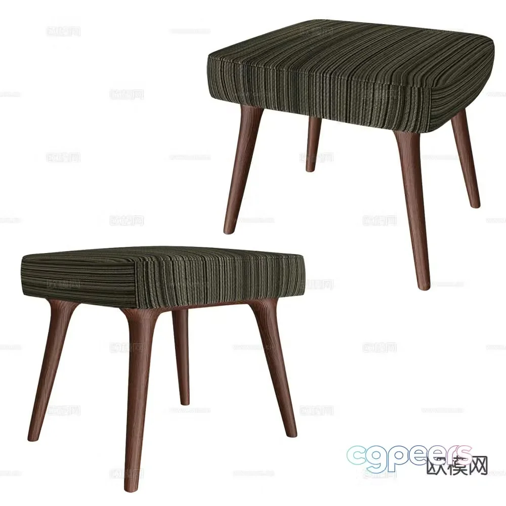 Moooi stool low stool sofa stool footrest 3d model