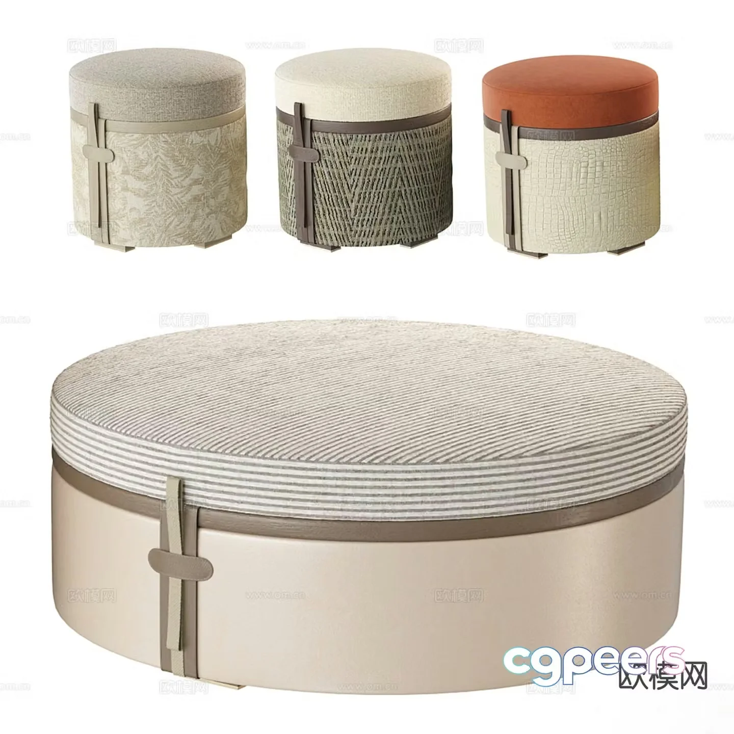 Modern sofa stool pouf 3d model
