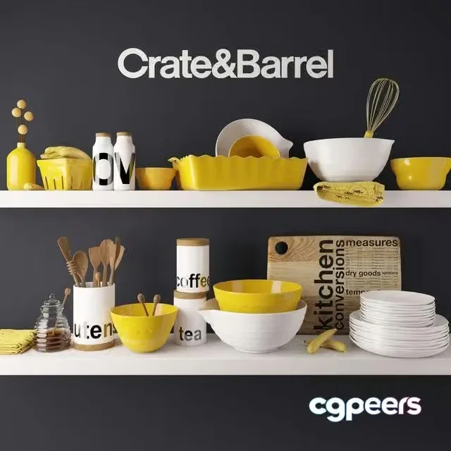 3ds Max Free – Kitchen accessories by Crate & Barrel