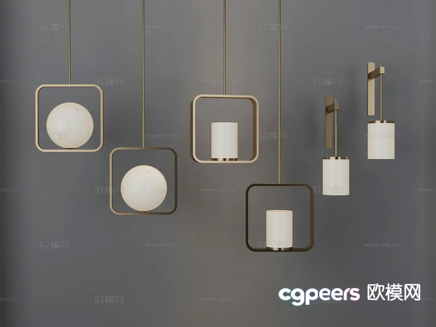 Light luxury chandelier wall lamp 3d model