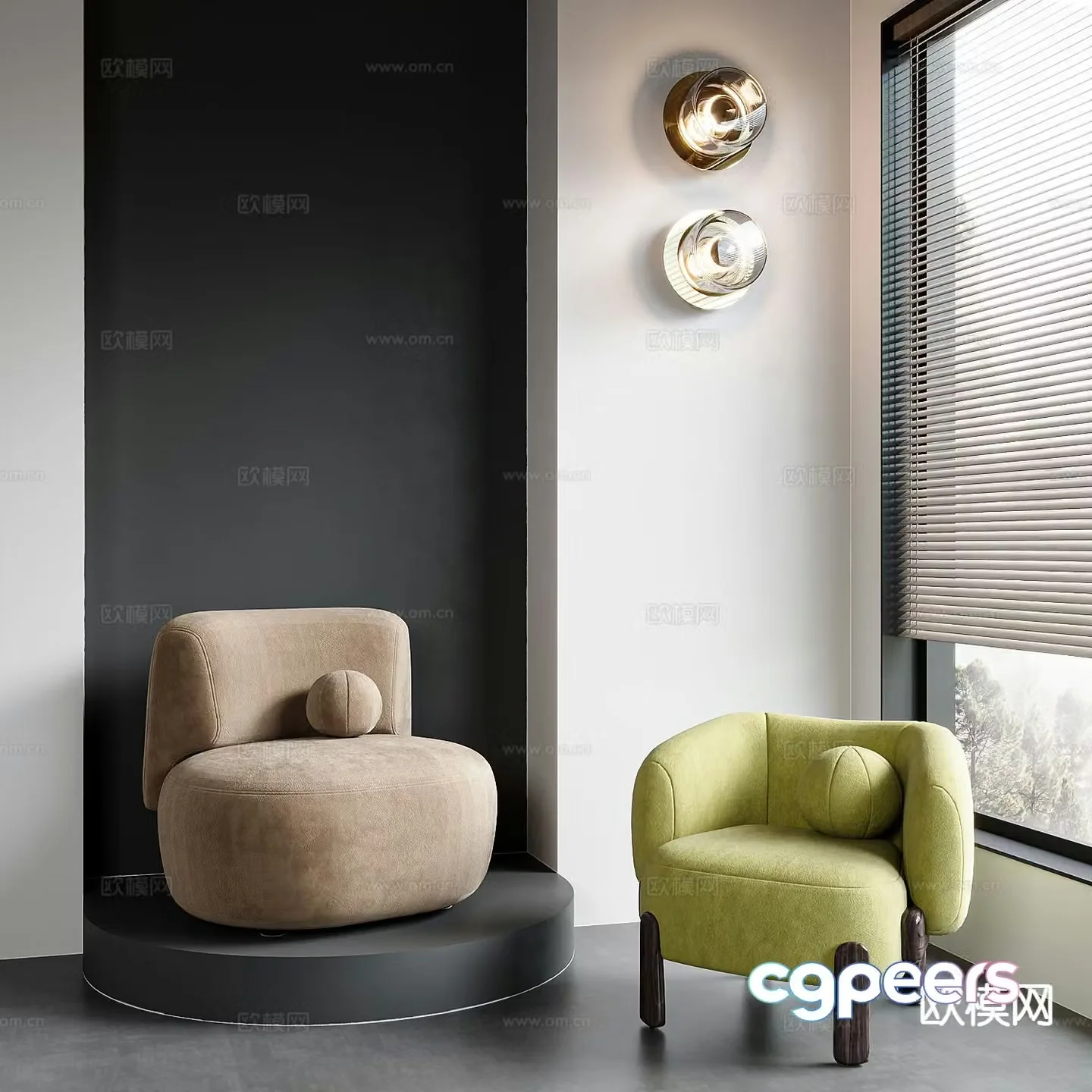 Modern chair sofa chair leisure chair 3d model