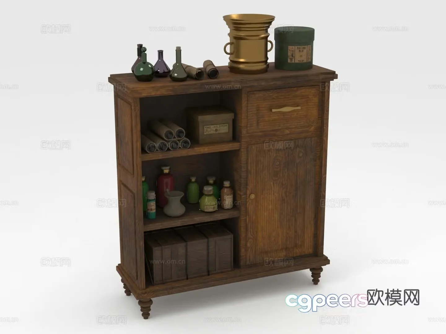 Wooden cabinets storage cabinets display cabinets multi-function cabinets cabinets 3d model