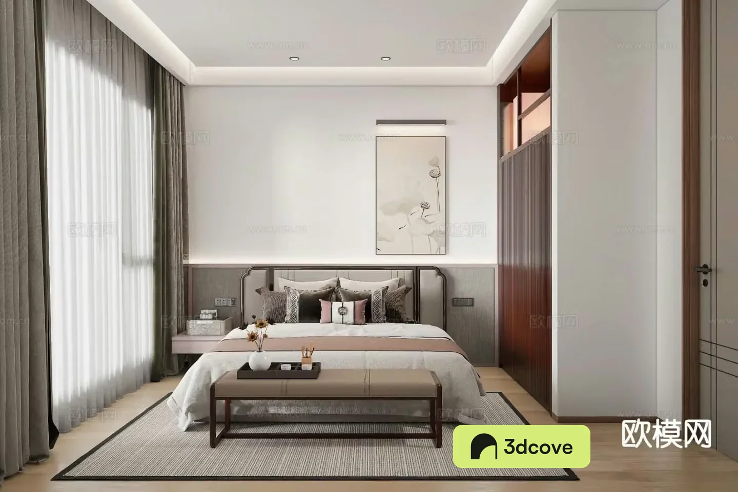 New Chinese style bedroom master bedroom