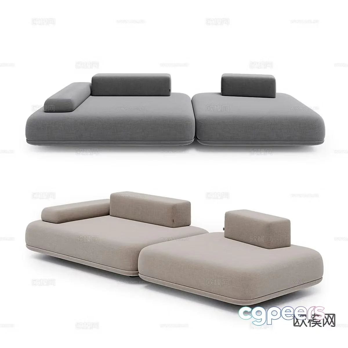 Modern love sofa 3d model