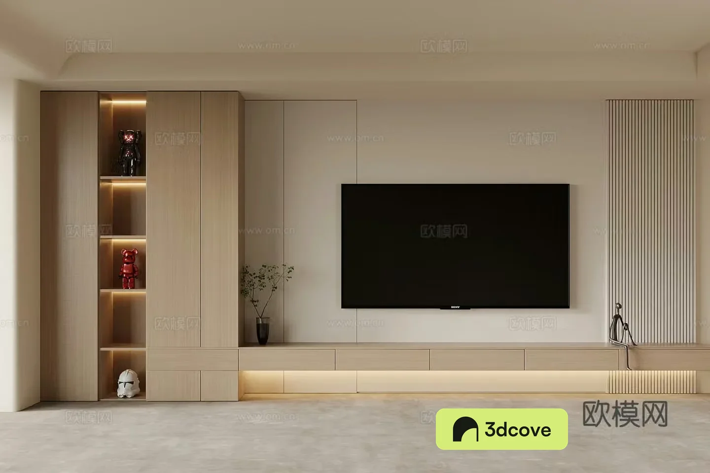 TV background wall Modern minimalist TV background wall TV cabinet