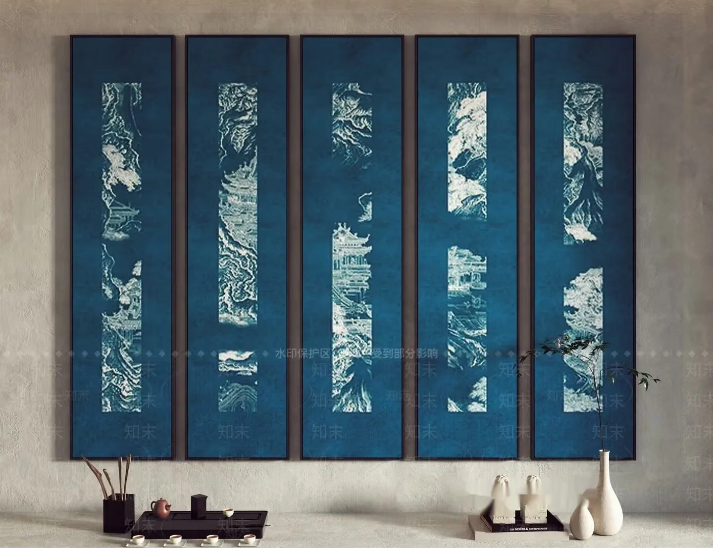 Modern Asian Artwork 3D Model – 8854 – VRAY Render