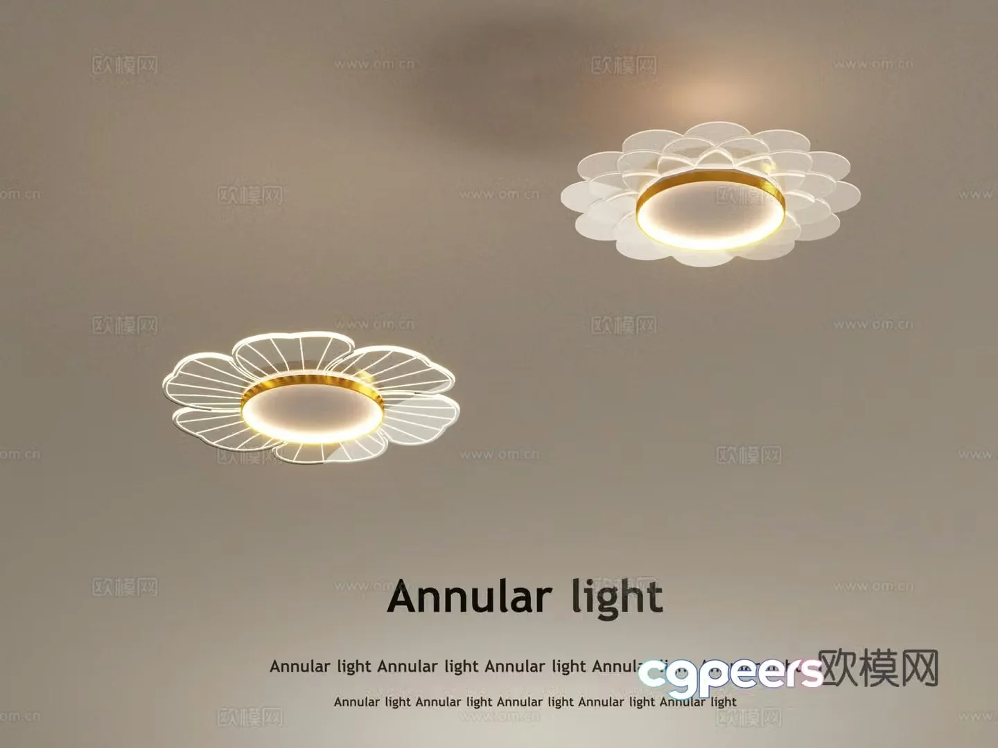 Cream style ceiling lamp flower ceiling lamp 3d model