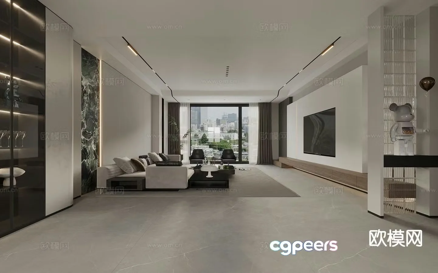 Modern living room 3d model