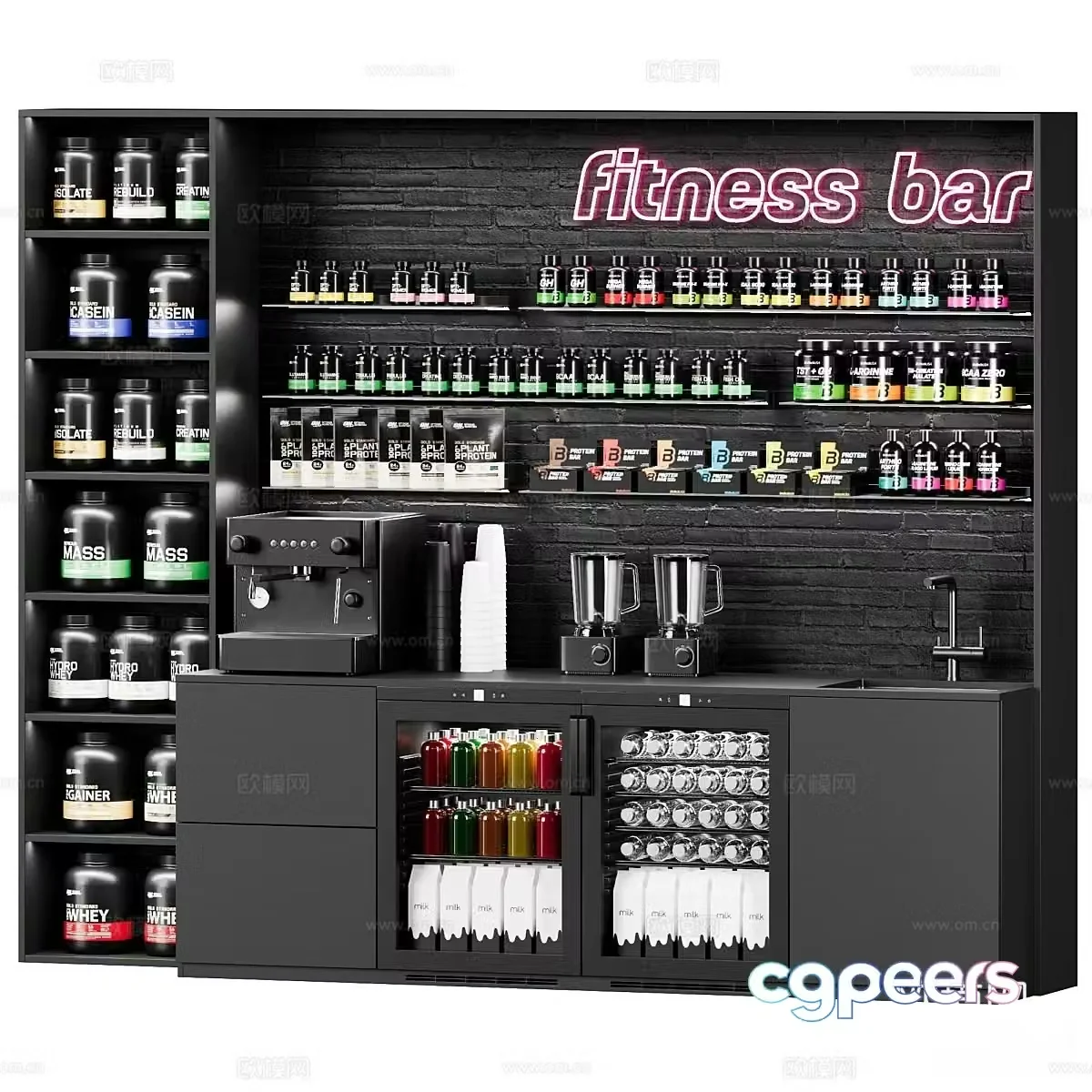 Bar workbench console 3d model