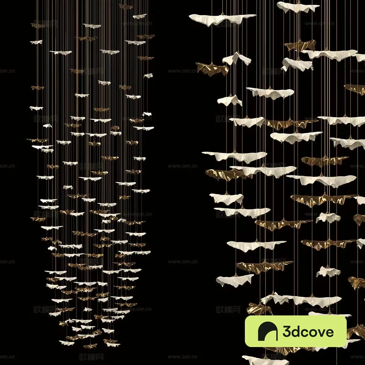 New Chinese style light luxury leaf decorative chandelier