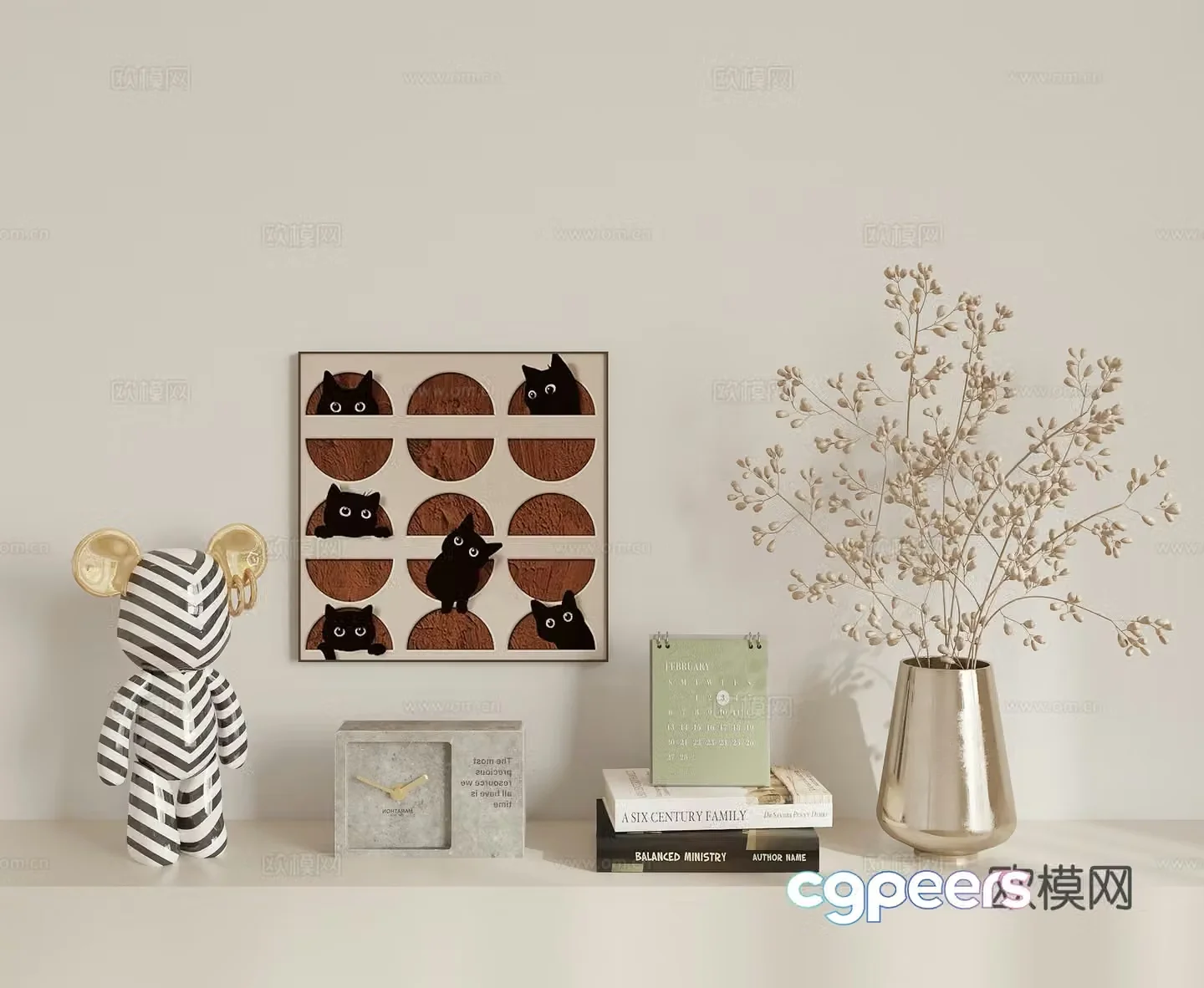 Combination ornaments Book ornaments 3D model