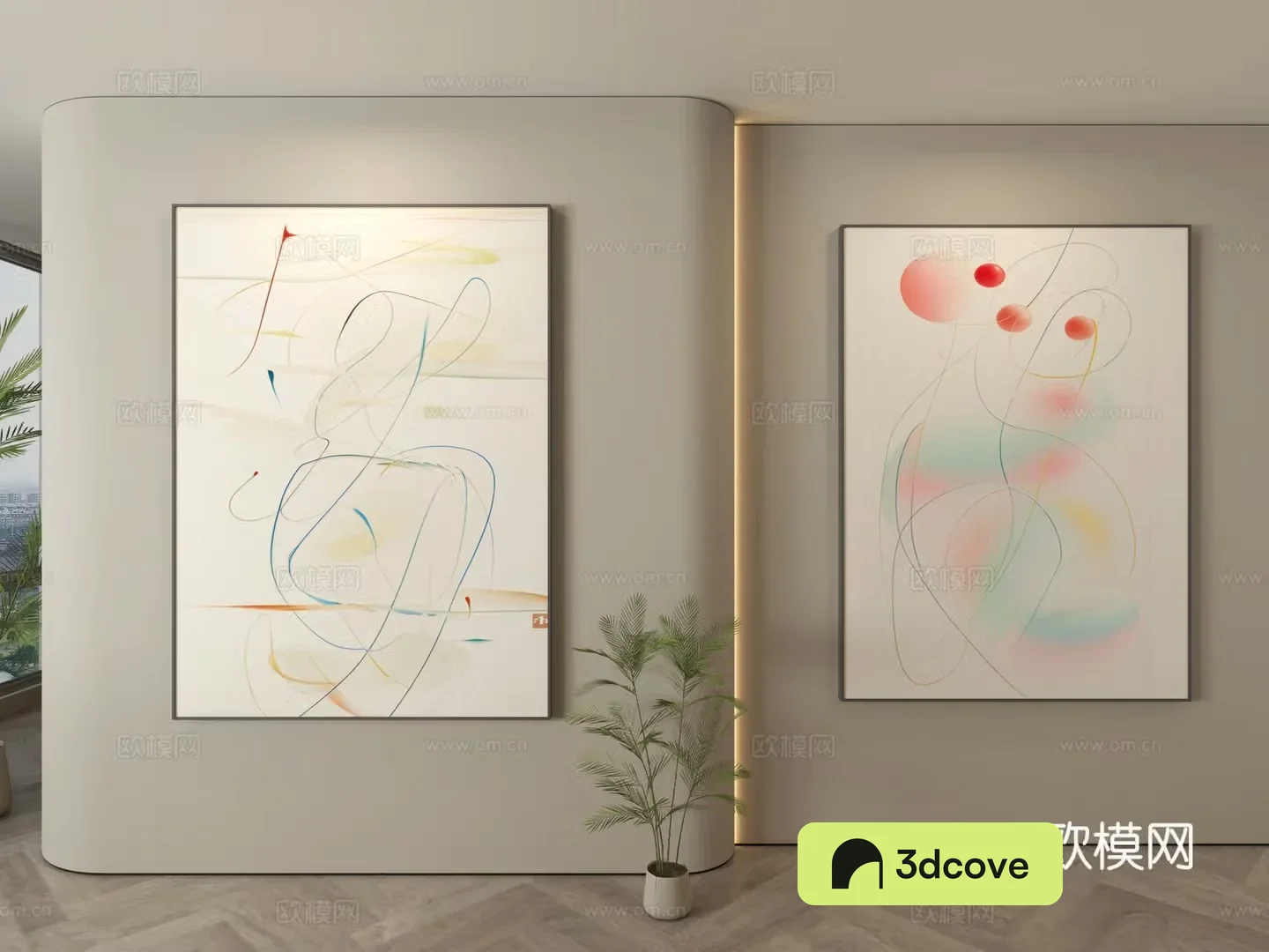 Modern decorative paintings Simple hanging paintings
