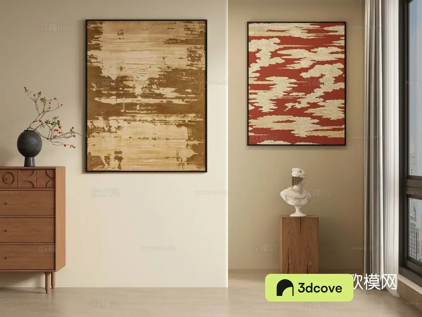 New Chinese style abstract painting decorative painting hanging painting