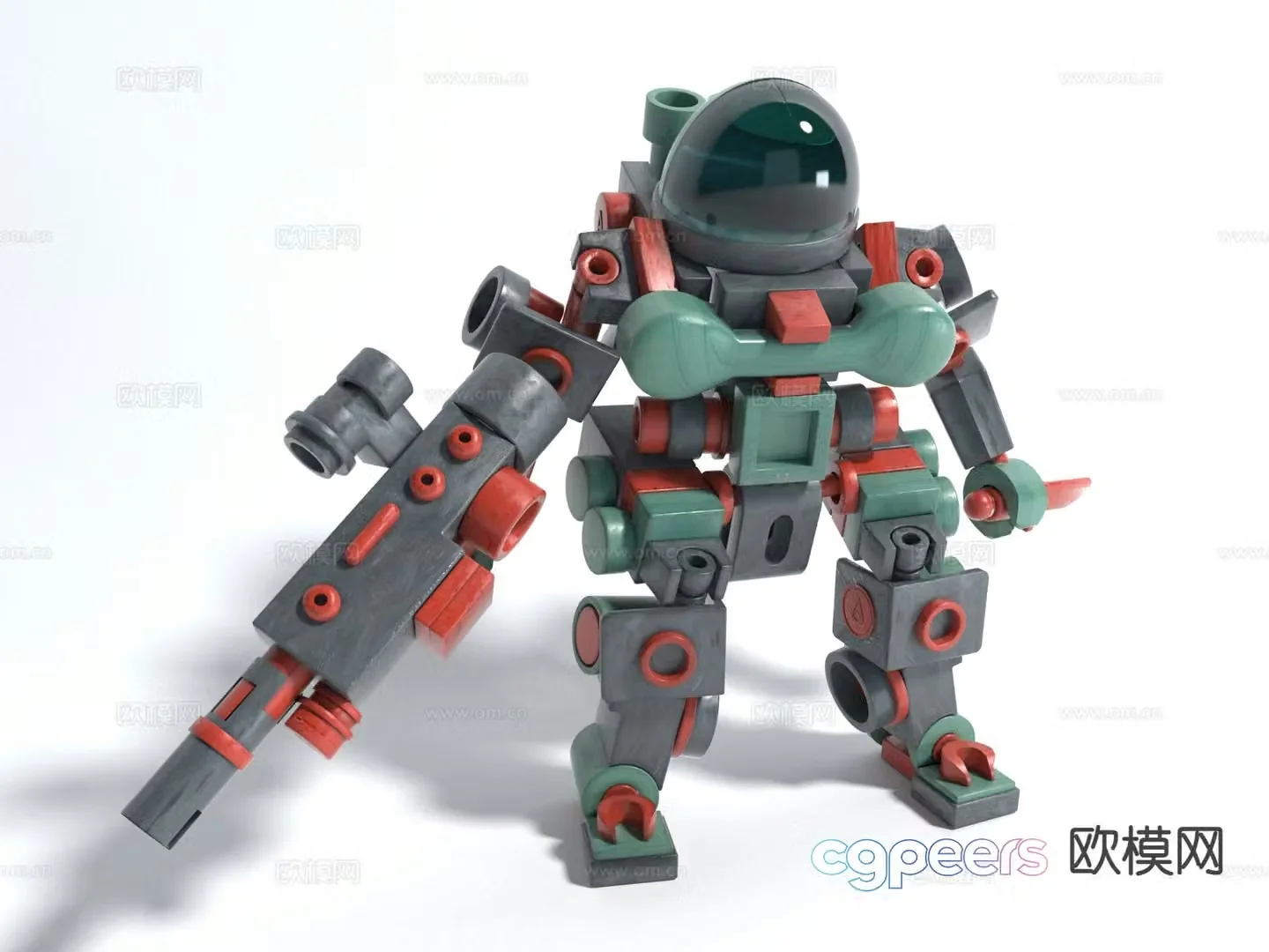 Trendy toy robot 3d model