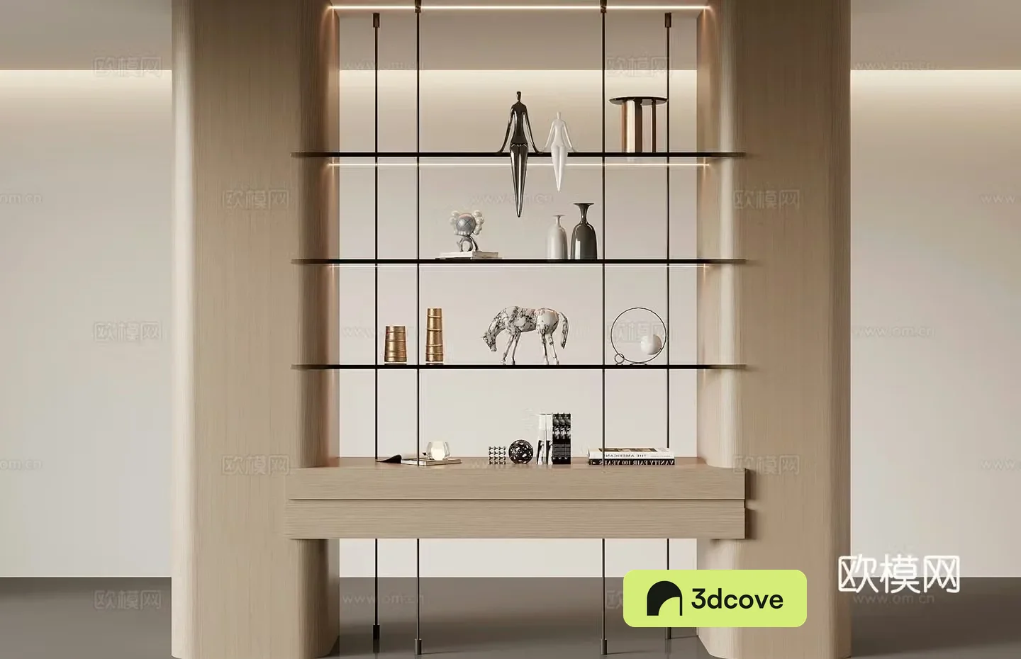 Modern bookcase display cabinet bookshelf