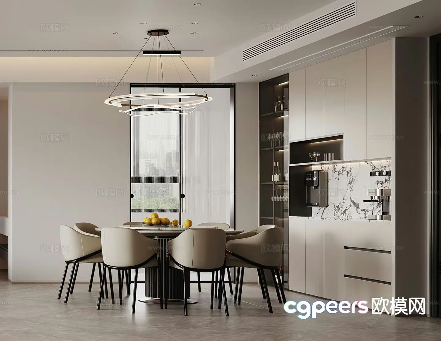 Modern restaurant 3d model