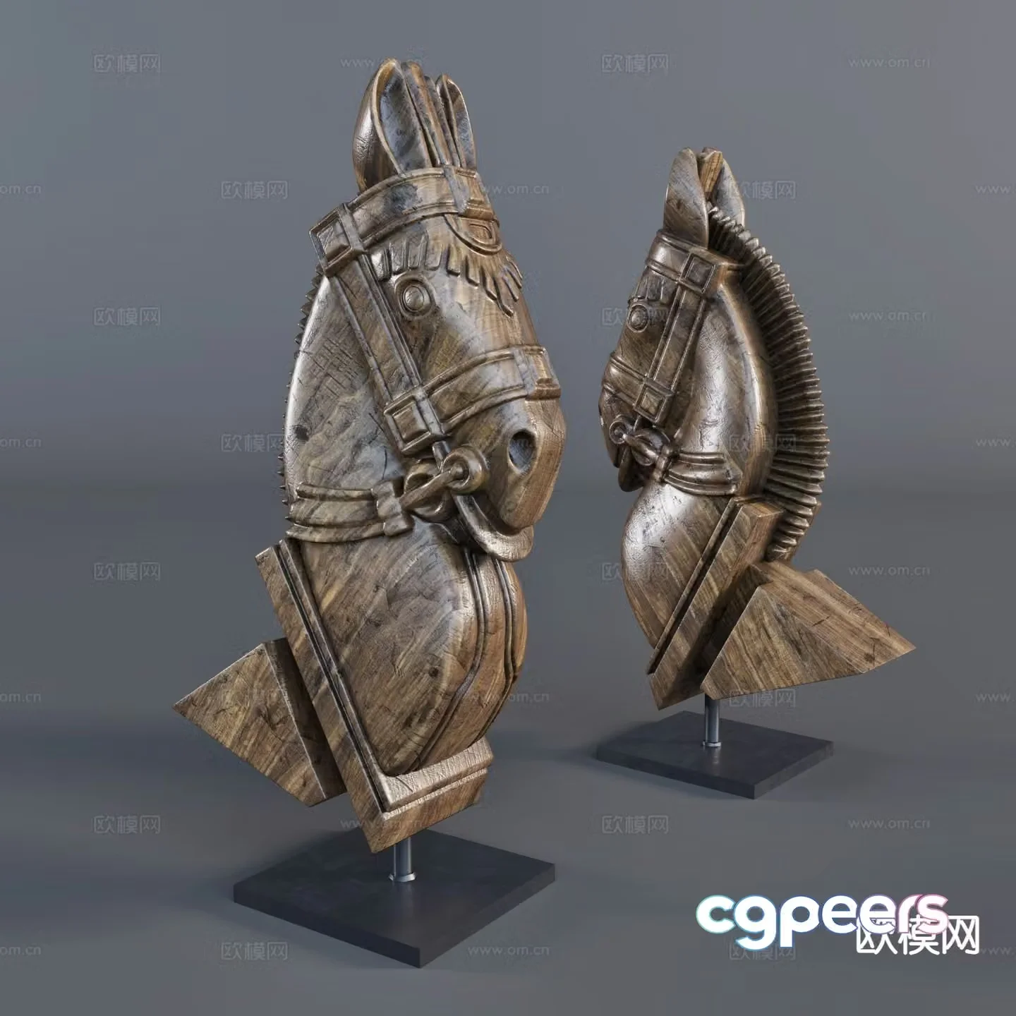 Modern horse head ornaments horse ornaments 3d model