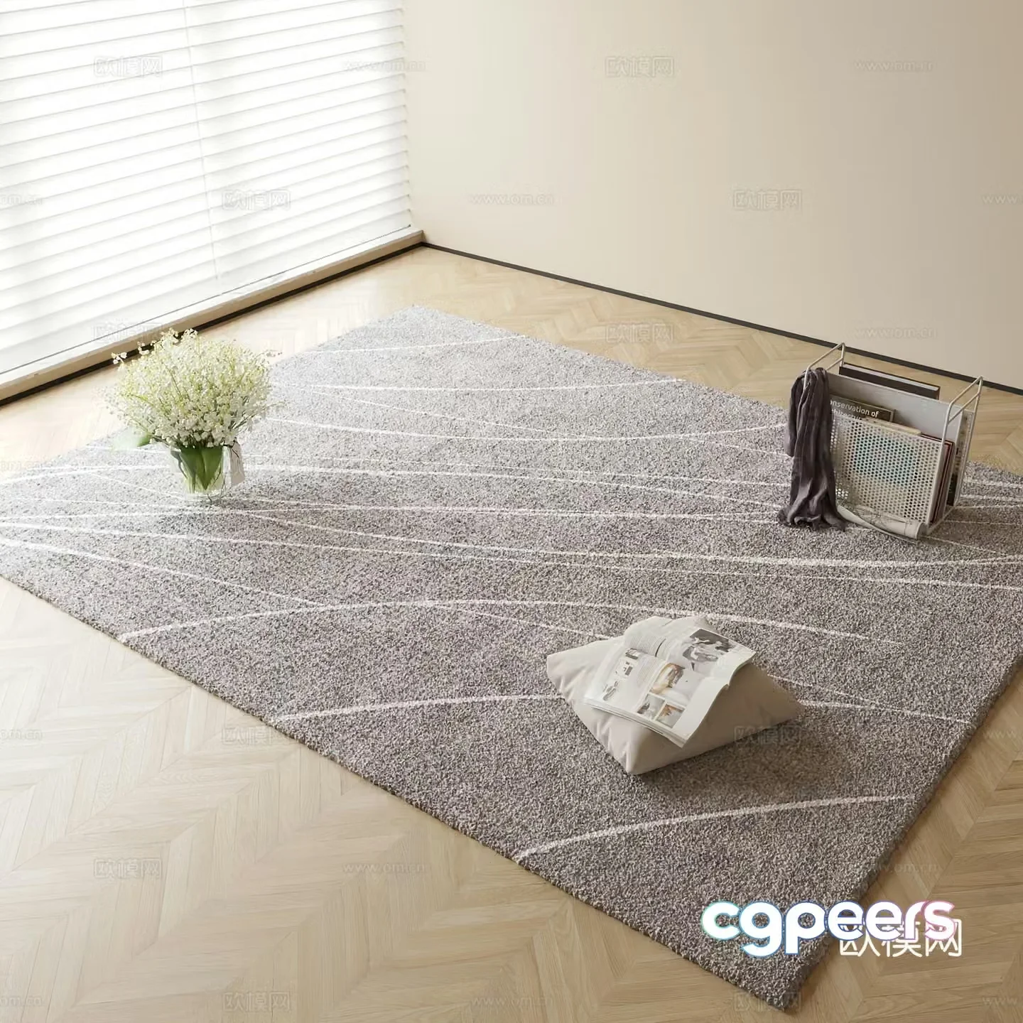 Modern abstract carpet 3d model