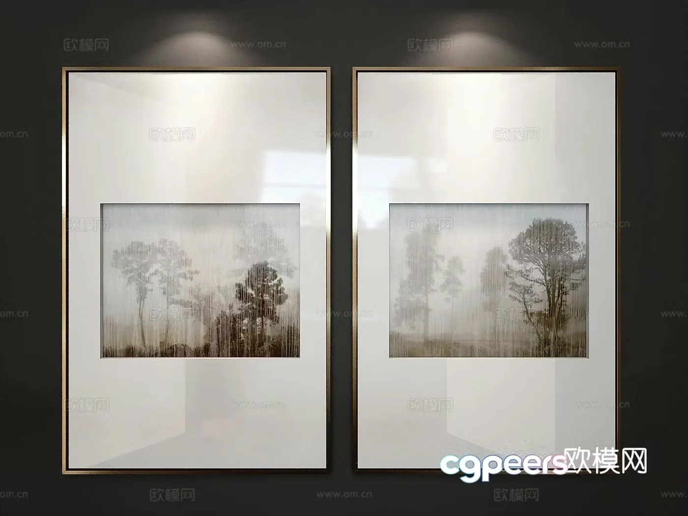 Decorative painting landscape painting hanging painting 3d model