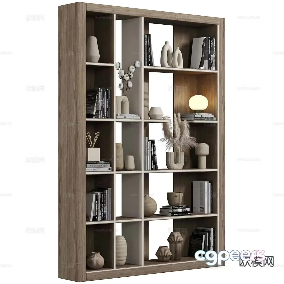Modern bookcase display cabinet 3d model