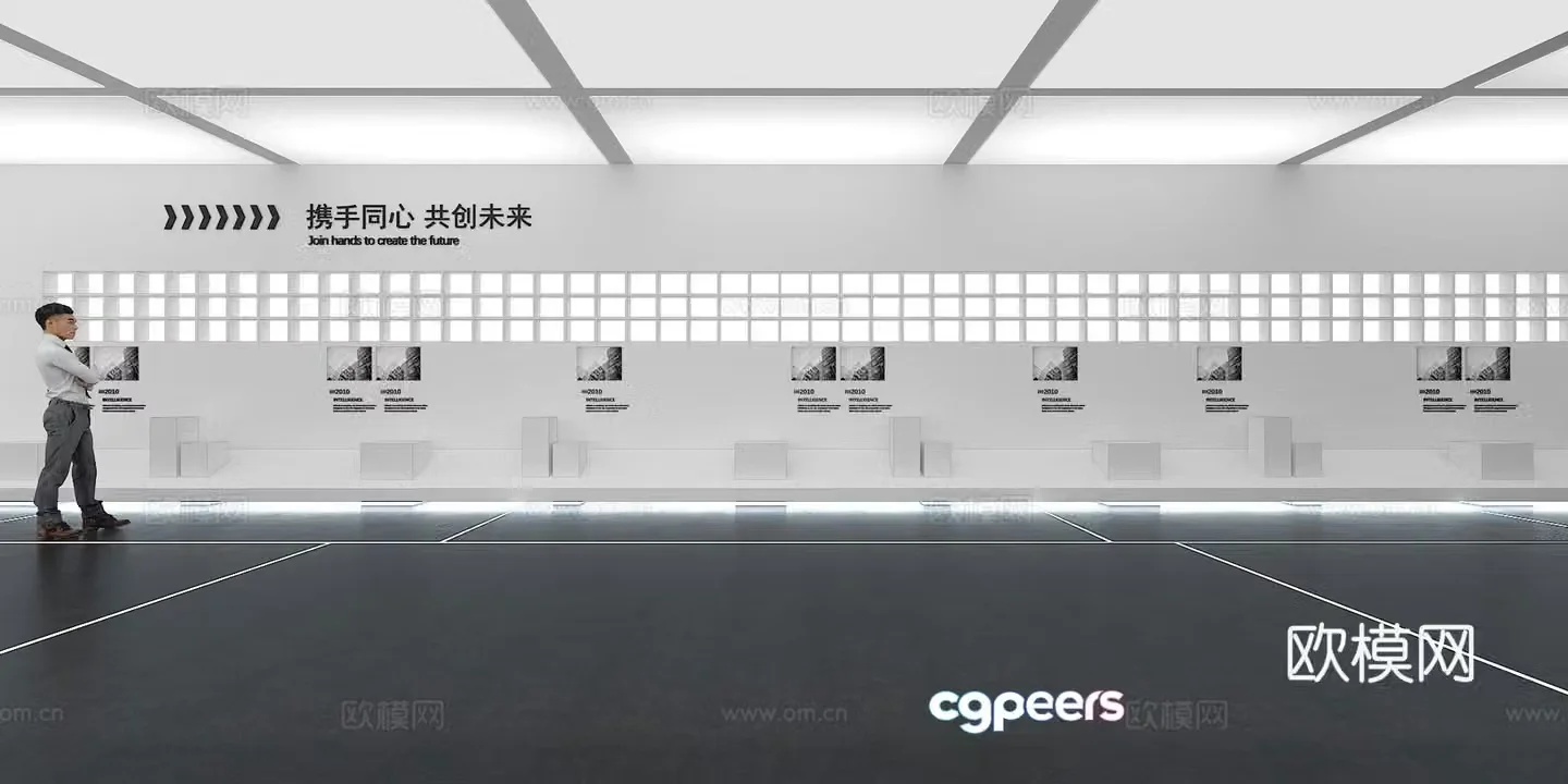 Cultural wall Corporate culture wall Display wall Classroom Exhibition hall Campus culture Corridor 3D model