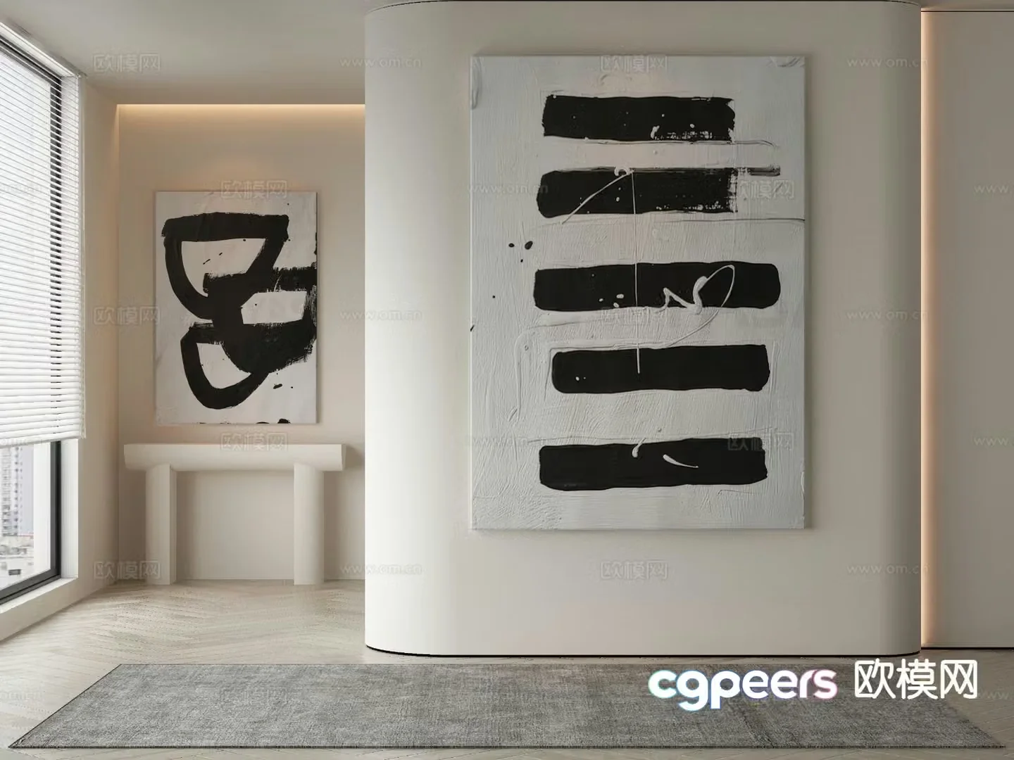 Decorative painting texture painting hanging painting 3d model