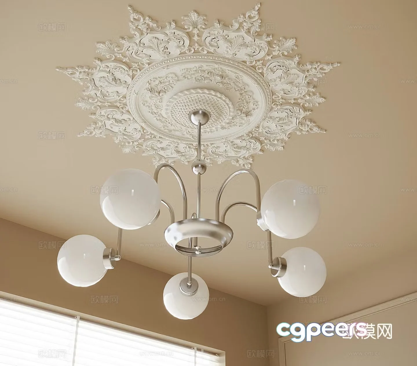 French chandelier hall chandelier 3d model