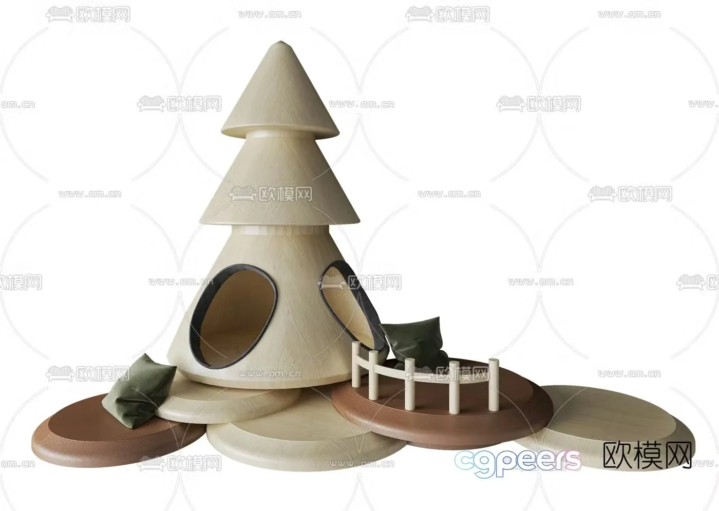 Modern children’s toy house 3d model