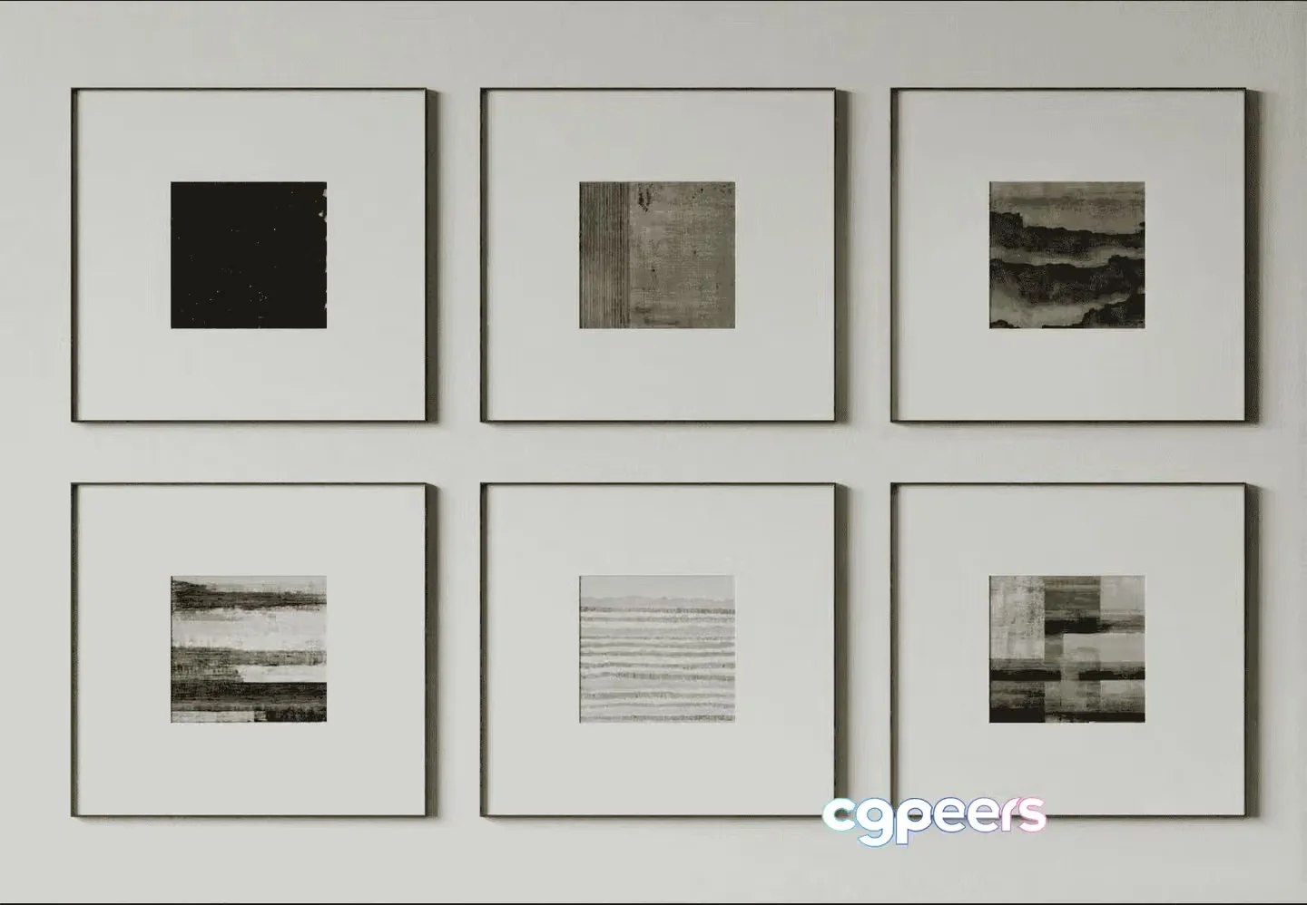 Minimalist Abstract Art 3D Model – 12081 – VRAY Render