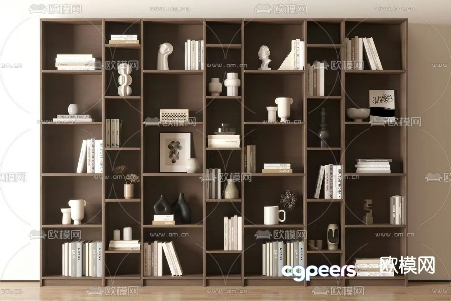 Medieval style bookcase 3D model