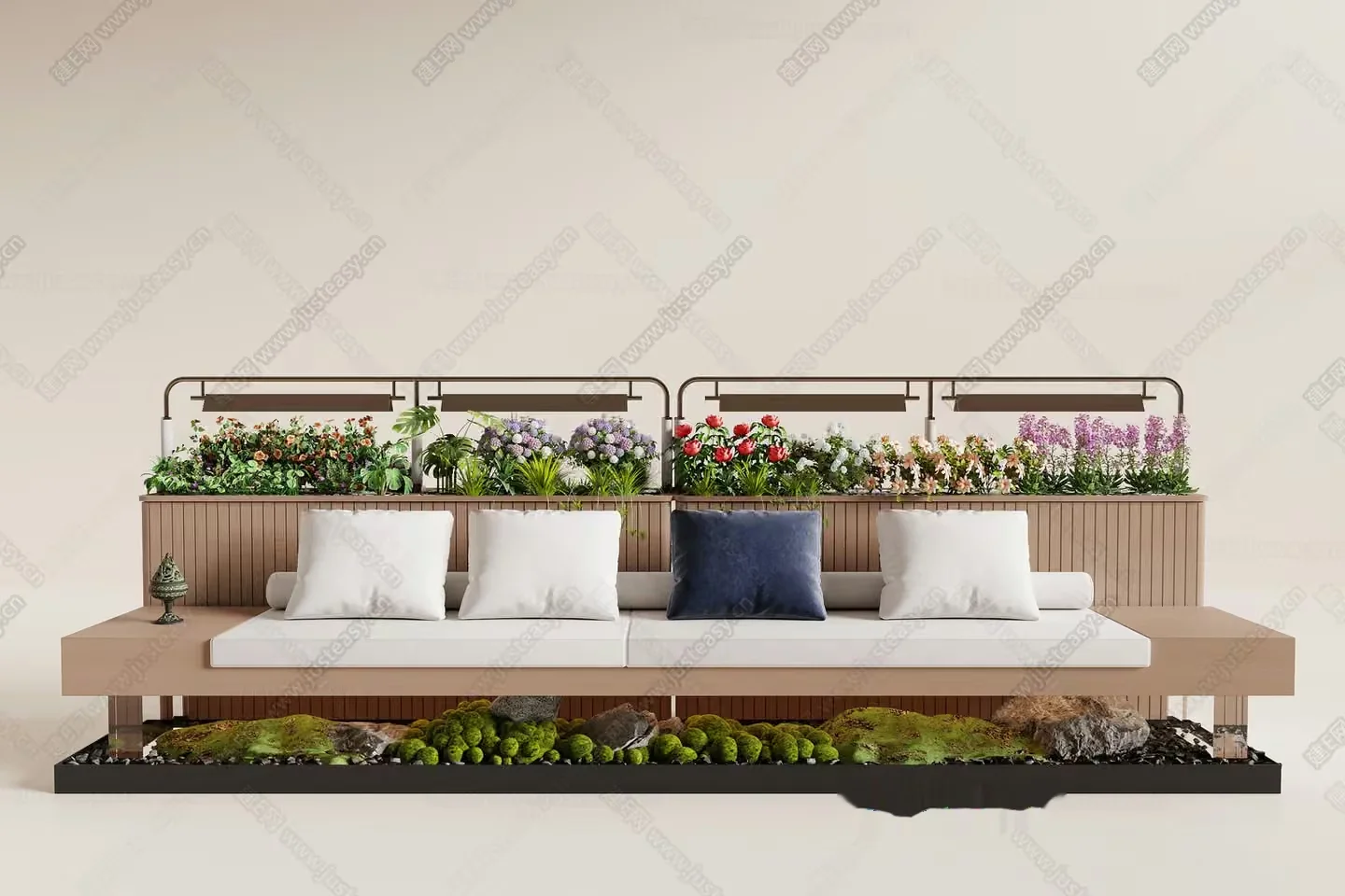 Modern Outdoor Sofa 3D Model – 13797 – CORONA Render