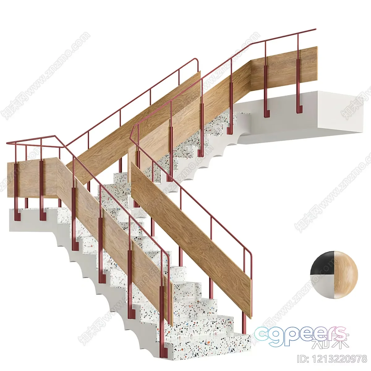 Modern Staircase Design 3D Model – 4806 – VRAY Render