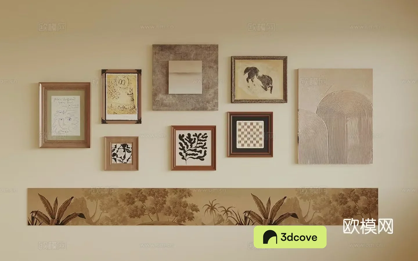 medieval style hanging painting
