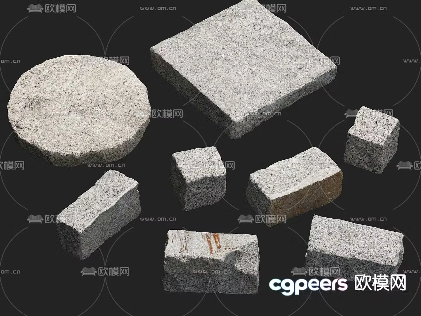 stone stone rock brick 3d model